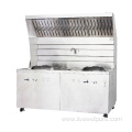 All-In-One Kitchen Exhaust Hood with cooking pot